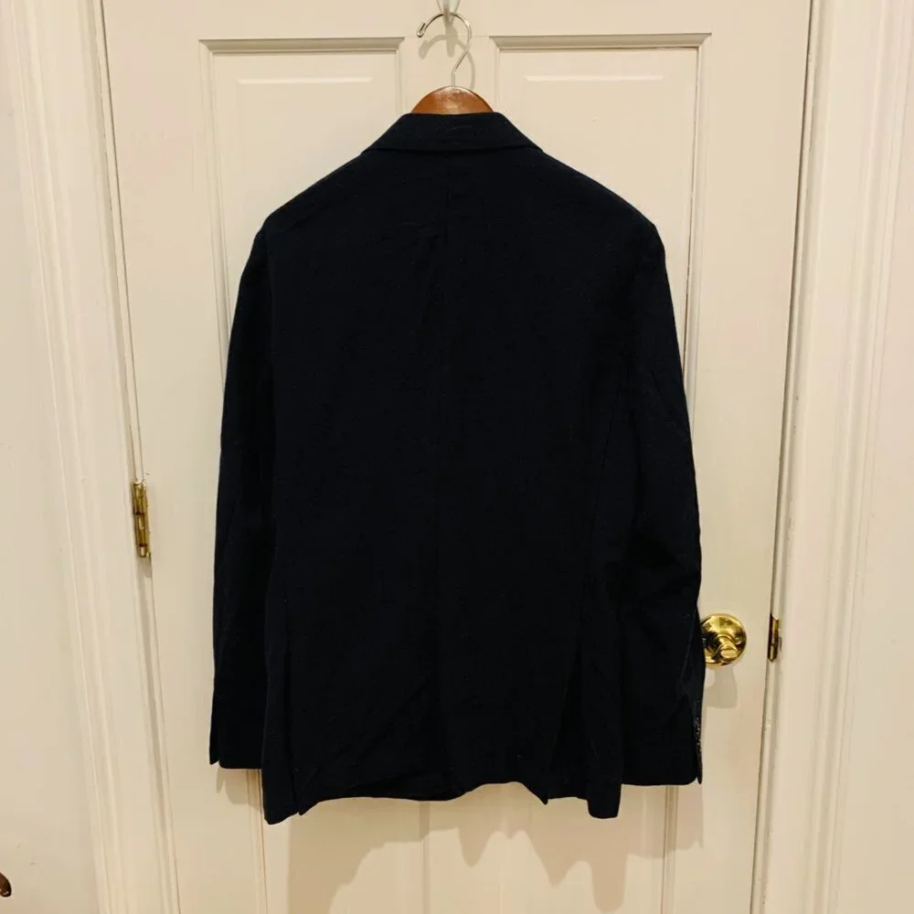 J Crew Ludlow Men's Suit 42 R Slim Dark Navy Wool Jacket Sport Coat Blazer